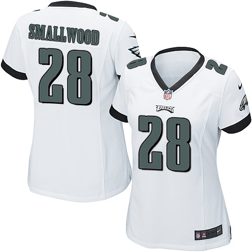 Women's Elite Wendell Smallwood Nike Jersey White Road - #28 NFL Philadelphia Eagles